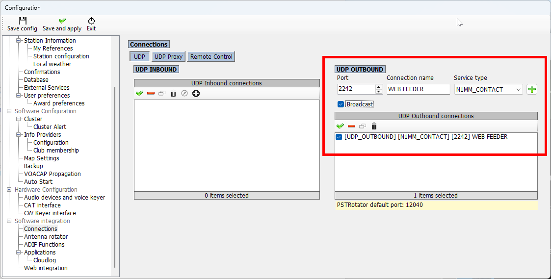 Log4OM UDP Outbound — N1MM_CONTACT on 2242
