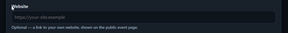 Website field